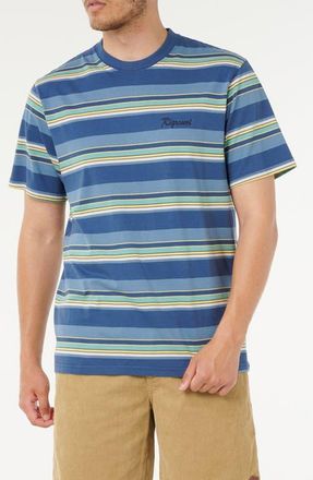 Rip Curl Mod Cali Stripe T-Shirt in Bluefin at Nordstrom, Size X-Large