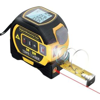 OEM Tel&eacute;metro L&aacute;ser Digital De 40 M - Cinta M&eacute;trica De 5 M Con Pantalla Lcd Retroiluminada - Precisi&oacute;n Milim&eacute;trica - Para Mediciones De Distancia, &Aacute;rea Y 