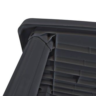Berkfield Home Garden Table Anthracite 101x68x72 cm Plastic in Charcoal | Size: 101 x 68 x 72 cm