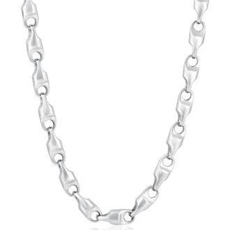 Pompeii3 Mens Heavy Link 14k Gold (163gram) or Platinum (306gram) 8mm Link Chain Necklace 22