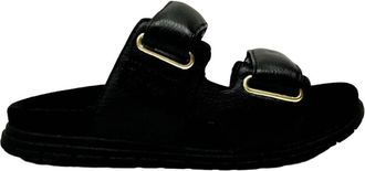 Woden Womens Lisa Leather Sandal In Black