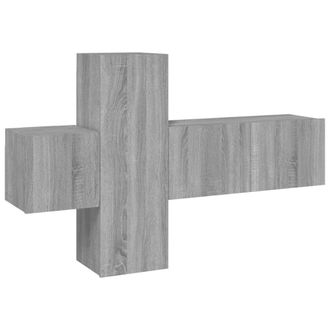 vidaXL Vidaxl - Set De Muebles Para Tv 3 Pzas Madera Contrachapada Gris Sonoma