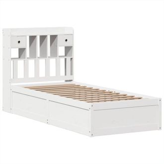 vidaXL Vidaxl - Estructura De Cama Sin Colch&oacute;n Madera De Pino Blanca 90x200 Cm