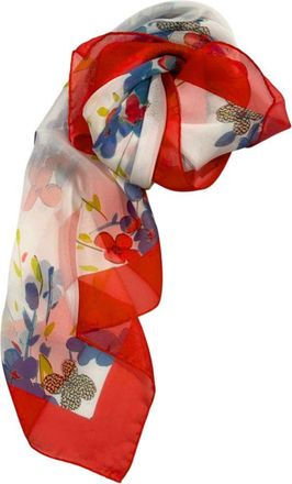 Borbonese Red Silk Women Womens Scarf
