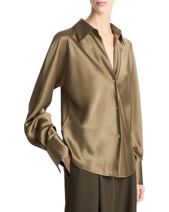 Vince Bias Silk Blouse