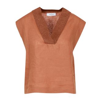 Gran Sasso Blouses, female, Brown, Size: L Gran Sasso Camel