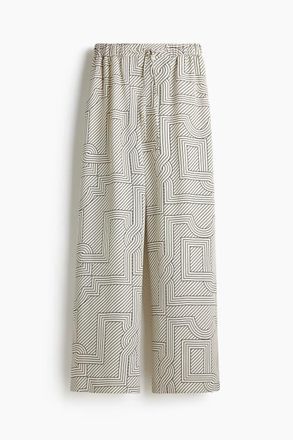 H&M Wide Trousers in Cream/patterned at Nordstrom, Size X-Large