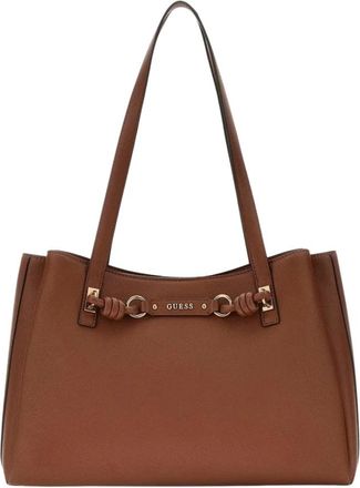 Guess Camelia 3 Comp Tote - Dames - Shoppers - Bruin - ONE Size - Polyester - Tassen