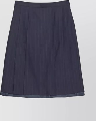 Maison Margiela high waist pinstripe pleated midi skirt