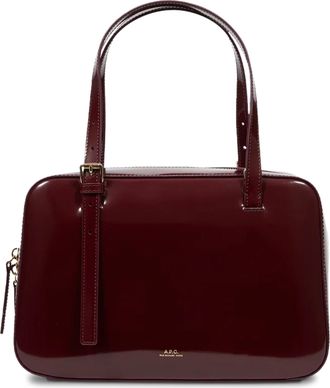 A.P.C. Glossy Leather Virginie Box Handbag