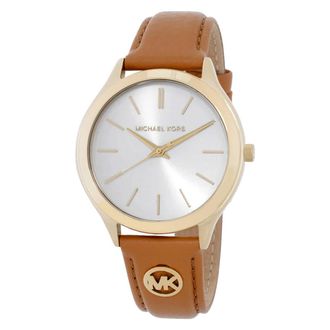 Michael Kors Slim Runway Quartz White Dial Ladies Watch MK7543