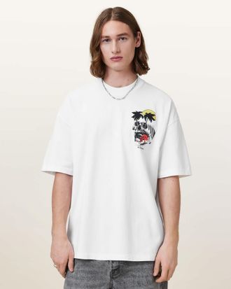 AllSaints Cotton Breaker Short Sleeve T-Shirt, Size: S