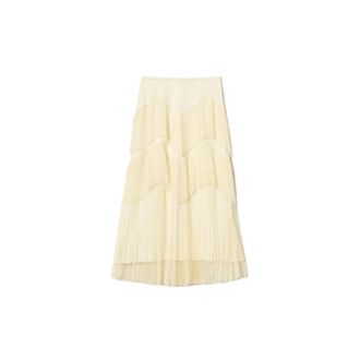 Twinset Vanilla Tulle Skirt with Ruffles - female - Twinset - Midi Skirts - Beige - M - Skirts