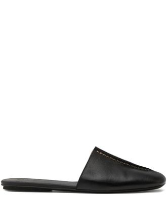 Mars&egrave;ll square-toe mules - Black