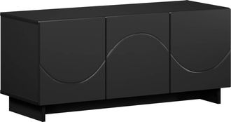 vidaXL Soporte De Tv 90 X 34.5 X 40 Cm Negro Madera De Ingenier&iacute;a Vidaxl