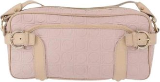 Ferragamo Pre-owned Leather Schoudertas - Dames - Vintage Schoudertas - Roze - ONE Size - Leer - Vintage