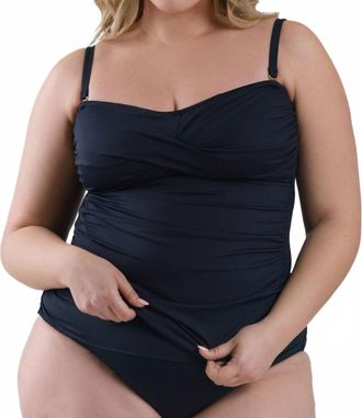 La Blanca Twist Bandini Top - Plus In Black