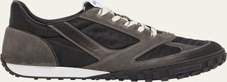 Givenchy Mens New Glide Suede & Nylon Low-Top Sneakers