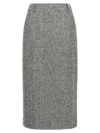 Ermanno Scervino Bicolor Wool Midi Womens Skirt