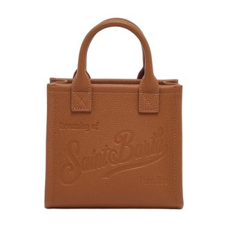 MC2 Saint Barth Tassen, Dames, Bruin, ONE Size, Leer, Mini Vanity Tas