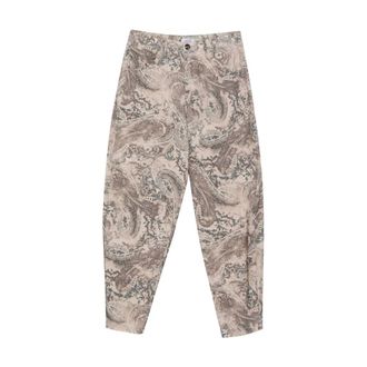 Liu Jo Pantaloni in Velluto a Coste Paisley - - Trousers - Donna - Beige - XS