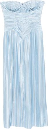 Cult Gaia Ashika Ruched Pleated Midi Dress