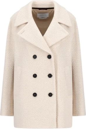 Harris Wharf London Sailor Jacket Boucl&eacute; - Dames - Mantel - Beige - XS - Wol - Jassen