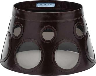 Prada Bruine Hoofdband Hoed - Dames - Hoeden - Bruin - S - Accessoires