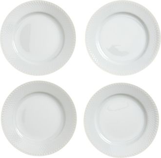 Lyngby Porcelæn Rhombe Set of 4 Side Plates in White at Nordstrom