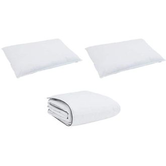 vidaXL Edred&oacute;n De Invierno Con Almohada 3 Pcs Pluma De Pato Vidaxl