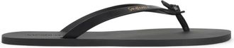 Saint Laurent Flip Flops, male, Black, Size: 9 1/2 US Logo Pool Flip Flops