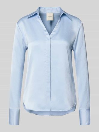Calvin Klein Regular Fit Bluse mit V-Ausschnitt in Eisblau, Gr&ouml;&szlig;e XL