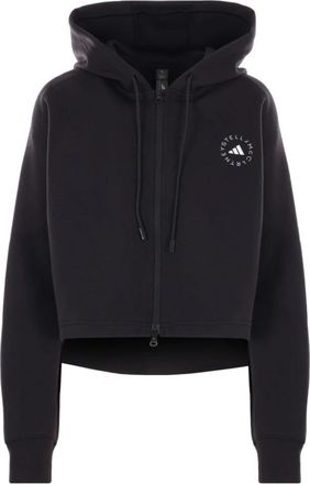 adidas by Stella McCartney Cropped Hoodie - Dames - Vesten met rits - Zwart - S - Katoen - Hoodies & sweatvesten