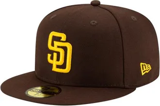 New Era Womens Padres 59Fifty Authentic Cap - Adult Gold/Brown Size 7 1/2