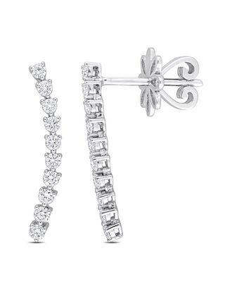Rina Limor 14K 0.46 ct. tw. Diamond Curved Line Earrings