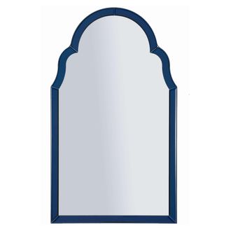 Dmora Espejo Mostarr, Marco Moldurado, Forma Rectangular, Tipo De Pared, 47x80h Cm Azul