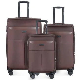 Izod Liam Soft Shell Lightweight Expandable 360 Dual Spinning Wheels Combo Lock 28, 24, 20 3 Piece Luggage Set