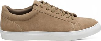 Antique Rogue Mens Stone Taupe Suede Leather Trainer Sneaker Shoes - Gibbs