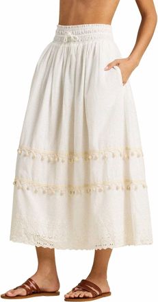 Trovata Blanca Maxi Skirt In White Eyelet
