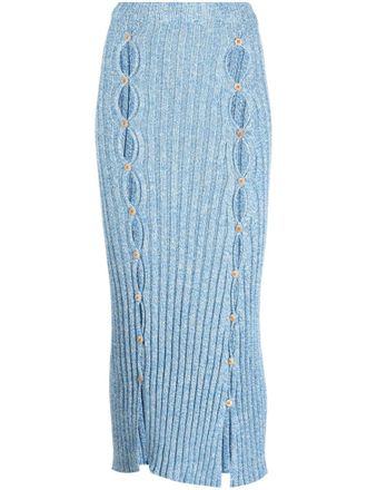 BASERANGE Uitgesneden T-shirt - Blauw