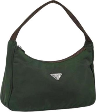 Prada Pre-owned Vintage Schoudertas - Dames - Vintage Schoudertas - Groen - ONE Size - Nylon - Vintage