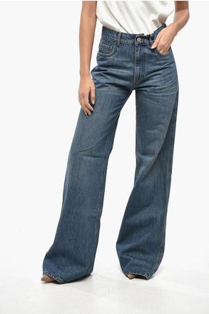 Coperni Wide Leg Jeans with Visible Stitching 30cm size Xs
