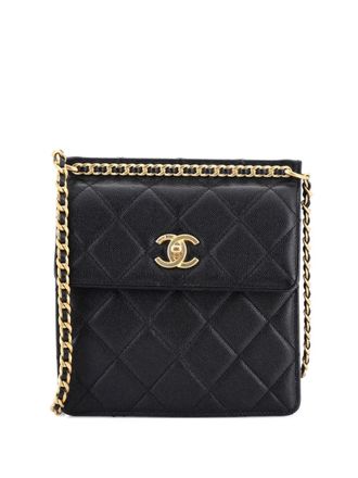 Chanel Top Chain CC Square Quilted Caviar Small crossbody bag - Zwart