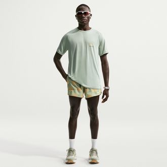 Nike Mens Stride Dri-FIT 5 Brief-Lined Running Shorts in Green | IO0530-370