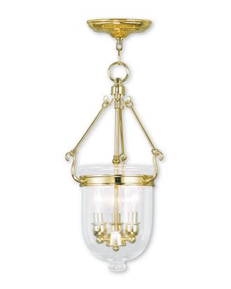 Livex Lighting Livex Jefferson 3-Light Polished Brass Chain Lantern