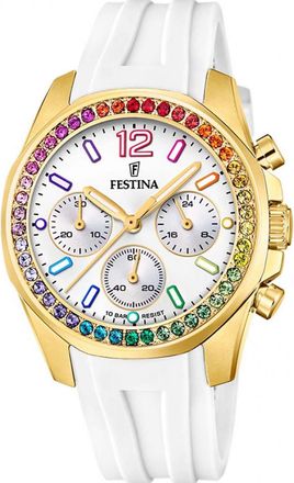 Festina Womens F20650-2 Ladies Boyfriend Watch - Gold - One Size