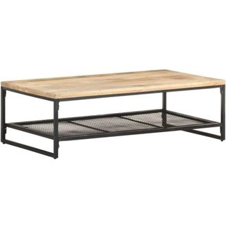 vidaXL Mesa De Centro De Madera Maciza De Mango 110x60x35 Cm Vidaxl