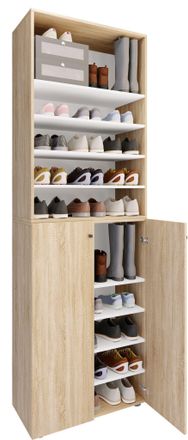 ebuy24 Ebuy24 - Vcm Xl Wood Gran Gabinete De Zapatos Estante De Zapatos Botas Grandes Muebles De Piso Lona 10 Compartimentos (sonoma Oak)