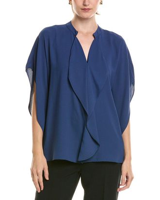 Anne Klein Flutter Y-Neck Blouse