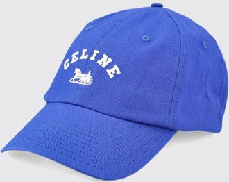 Celine Cappello da baseball in cotone con logo ricamato a contrasto
